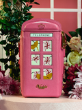 PRF London Cats & Corgis Floral Pink Telephone Box