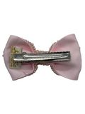 Pearl Bow Hair Clip - Pink