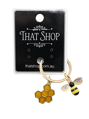 Bee My Honey Enamel Keyring