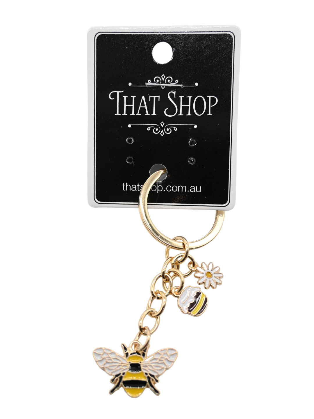 Busy Bee Enamel Keyring