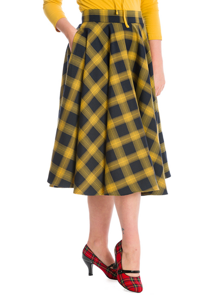 Sweet Check Skirt - Yellow