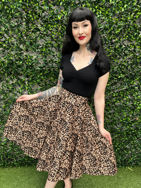 Cheetah Swing Skirt