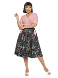 Dakota Swing Skirt - Hollyhocks Hooray