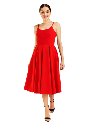 Priscilla Stretch Midi - Red