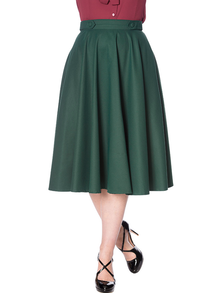 Di Di Swing Skirt - Forest Green