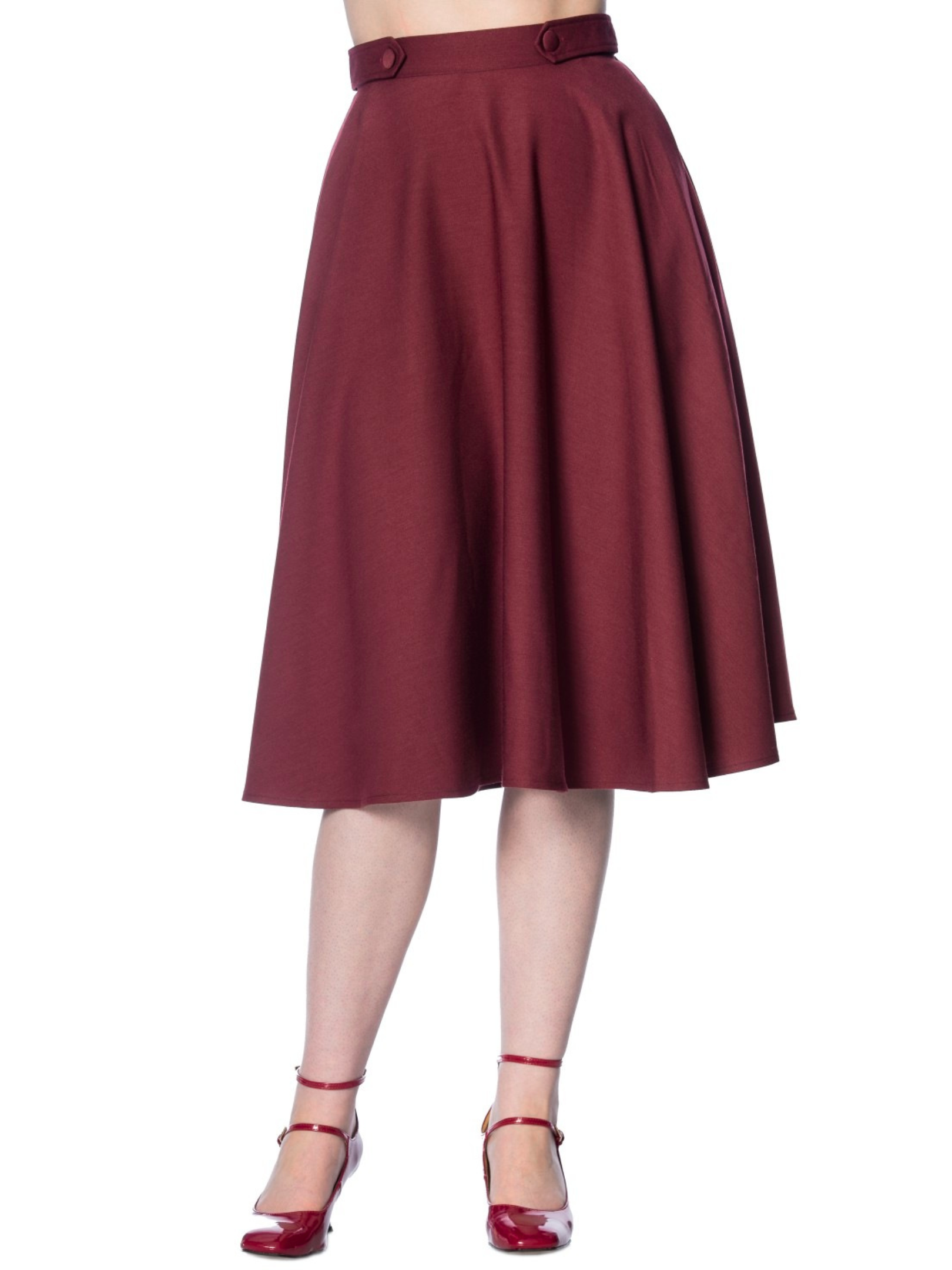 Di Di Swing Skirt - Burgundy