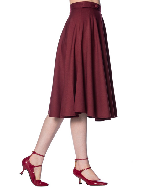 Di Di Swing Skirt - Burgundy