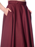 Di Di Swing Skirt - Burgundy