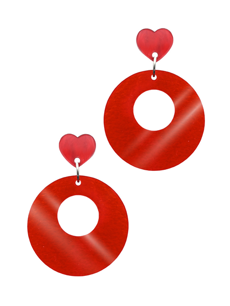 Sweetie Drop Earrings - Red