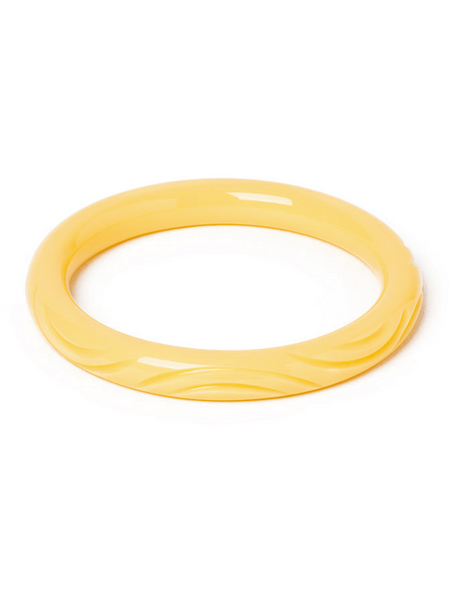 Narrow Lemon Heavy Carve Bangle - Duchess