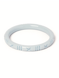 Narrow Powder Blue Heavy Carve Bangle - Duchess