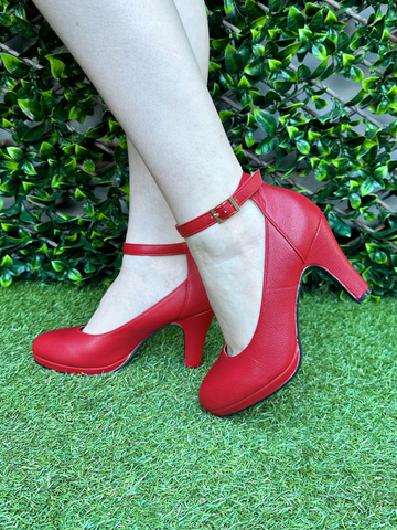 Neo Platform Heels - Red