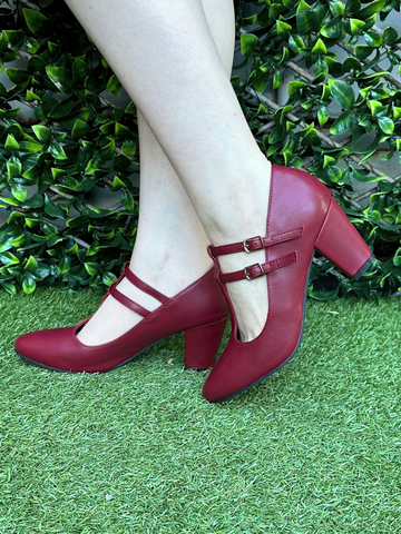 Prudence High Heel - Burgundy