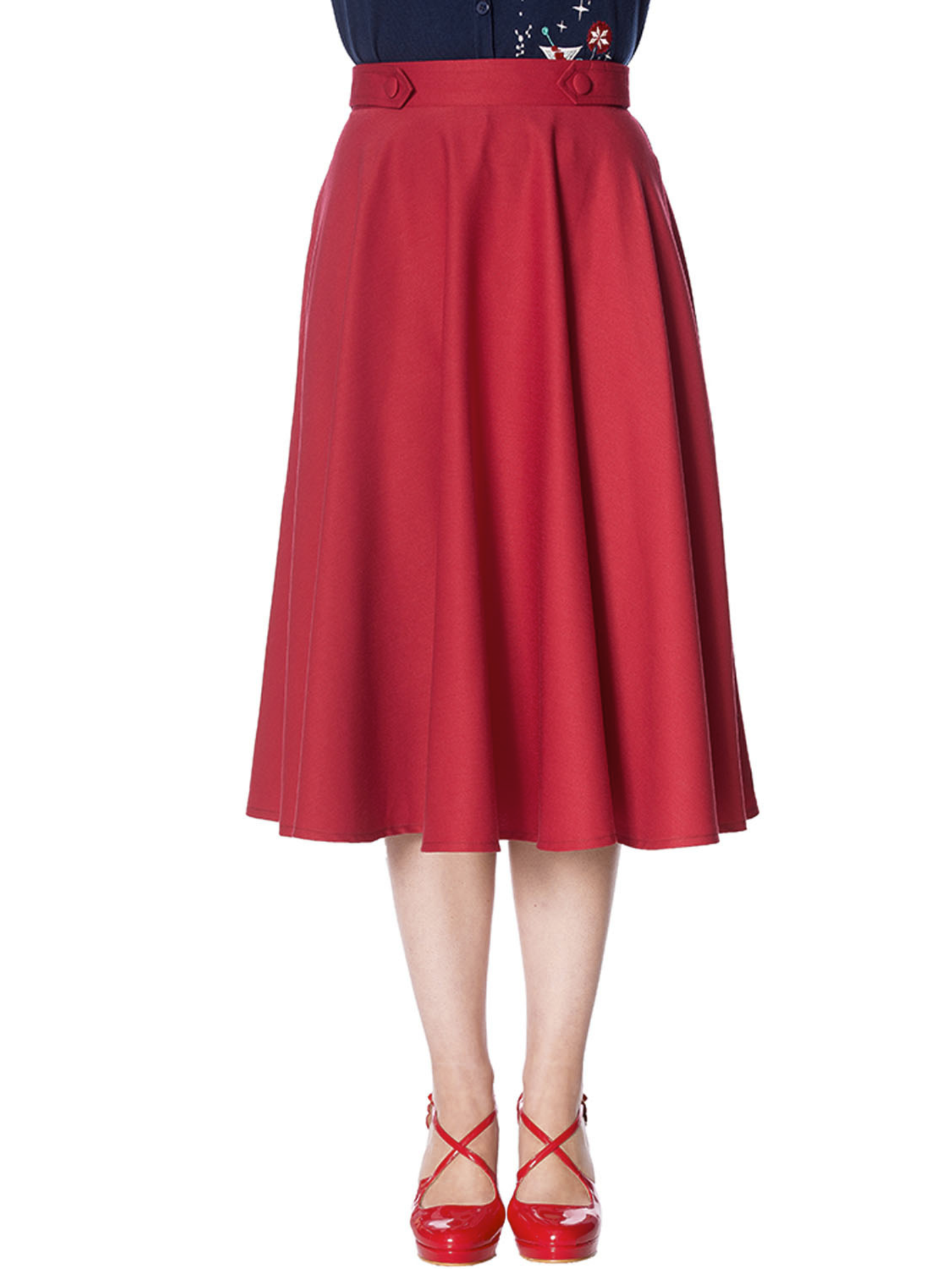 Di Di Swing Skirt - Red