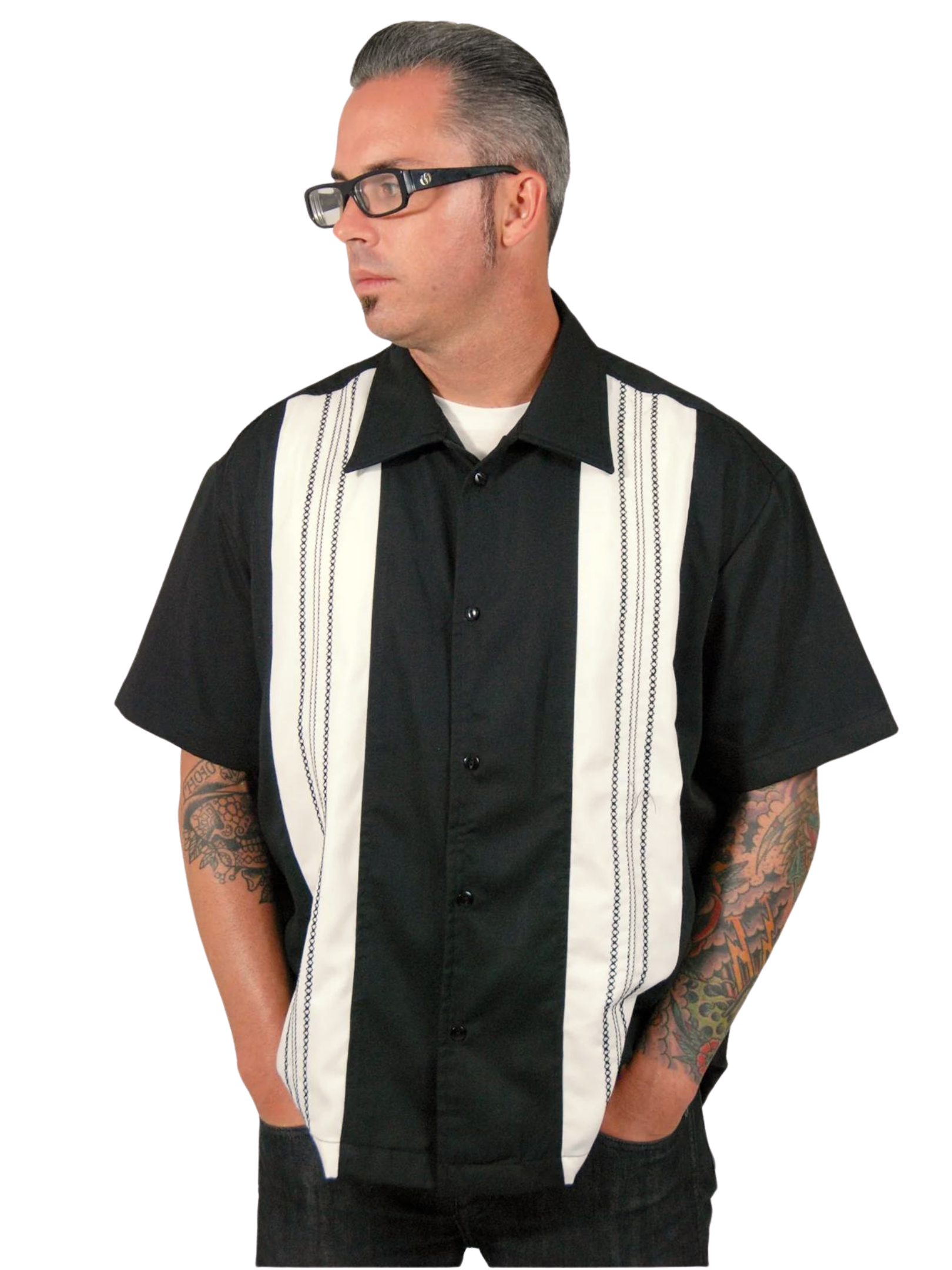 The Ricardo Shirt - Black/Cream