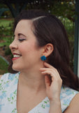 Rose Studs - Peacock