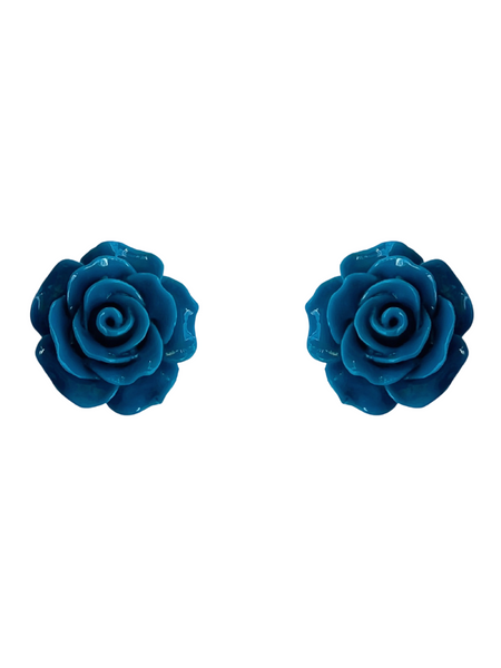 Rose Studs - Peacock