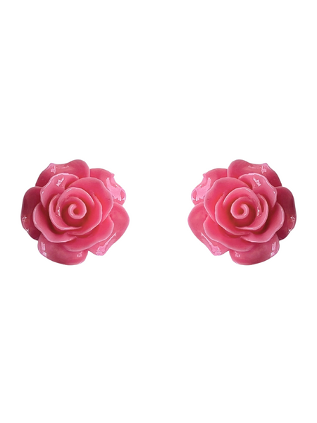 Rose Studs - Pink
